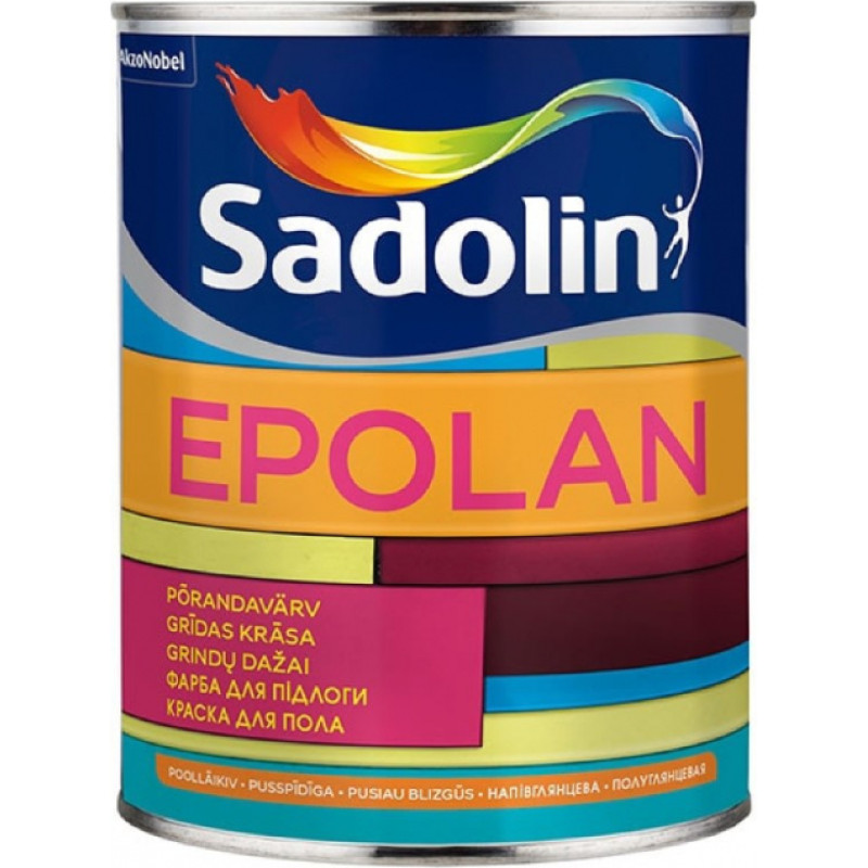 Sadolin Epolan Pusspīdīga krāsa uz ūdens bāzes, grīdai BW 1L