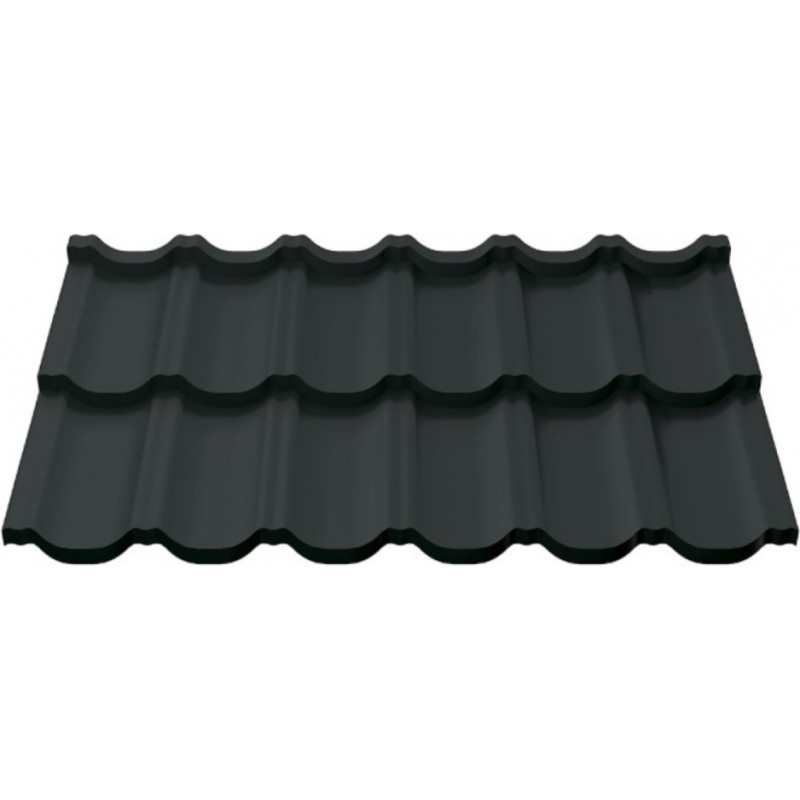 Ruukki Finnera 40 (pusmatēts) metāla jumta segums 0.5mm, 1190x708mm, RR2H3/Antracīta
