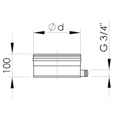 Almeva Kondensāta savācējs ar horizontālu izvadu EW/150 - gab.