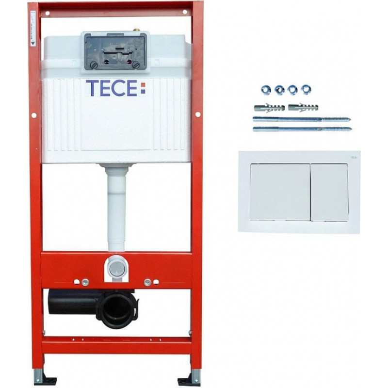 Tece profil Base WC rāmja komplekts, balta skalošanas spiedpoga - gab.