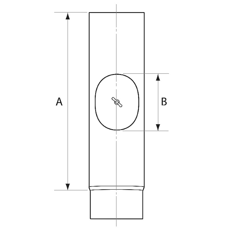 Almeva KH caurule 1.0m DN150 ar revīziju - gab.