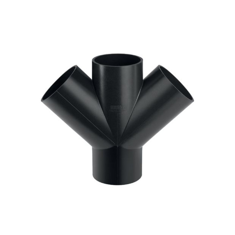 Geberit HDPE Y-veidgabals 2x45° 180° D110/D50 - gab.