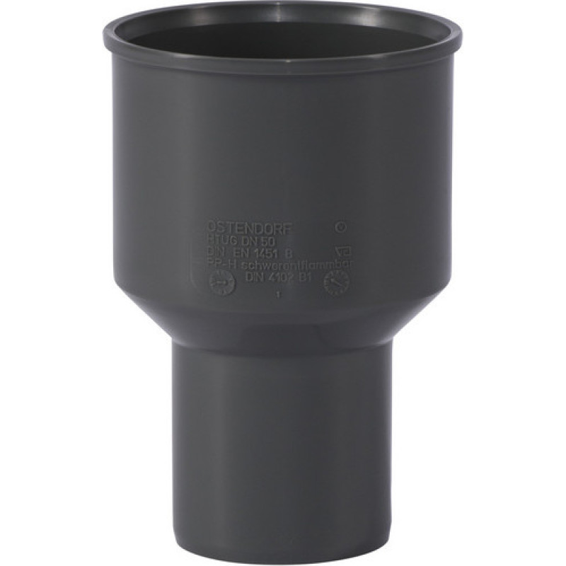 Ostendorf HTSafeUG Iekšejās kanalizācijas savienojums ar čuguna cauruli, DN50mm, pelēks