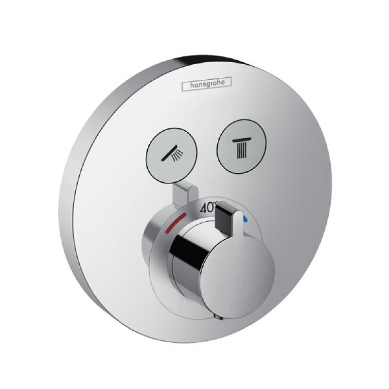 Hansgrohe iebūvējamā termostata ShowerSelect S  virsapmetuma daļa, ar 2 izejām, hroms