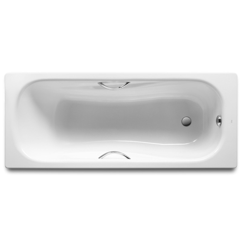 Roca vanna Princess N, 1700x750 mm, ar rokturiem, balta tērauda