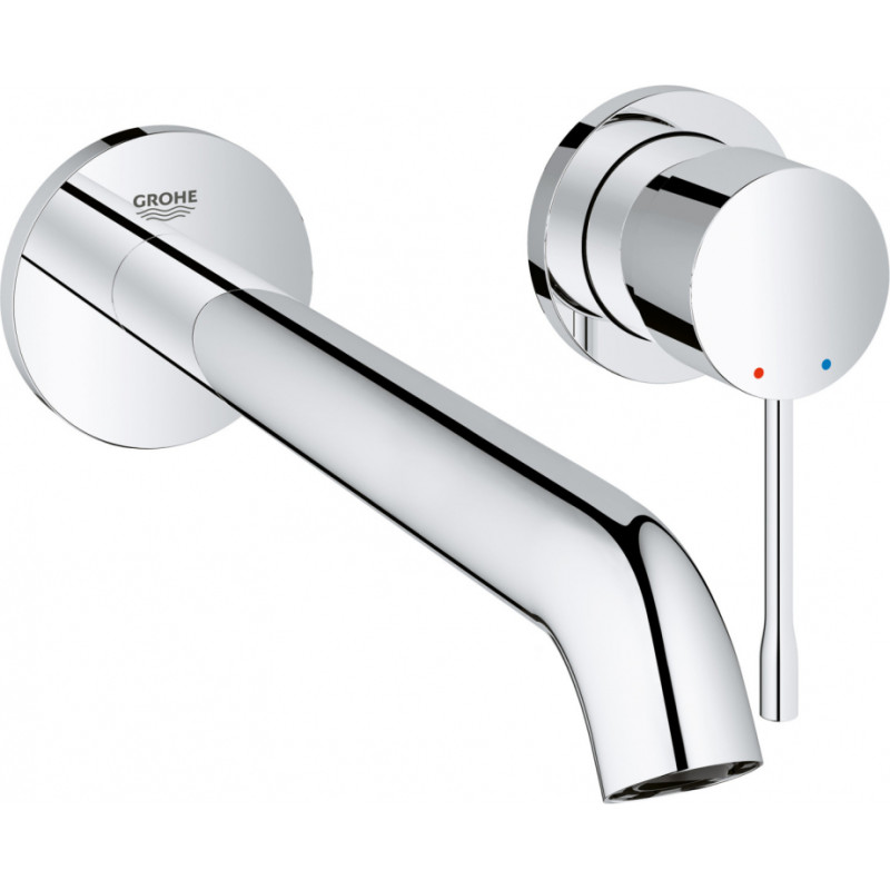 Grohe iebūvējamā izlietnes maisītāja Essence virsapmetuma daļa, 2 caurumu, iztece 230 mm, no sienas, hroms