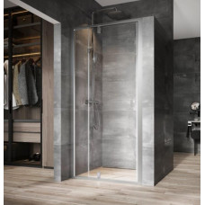 Ravak dušas durvis NDOP2, 1000 mm, h=1950, satins/caurspīdīgs stikls