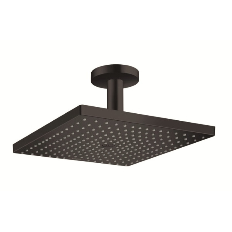 Hansgrohe dušas galva ar turētāju Raindance E 300 1jet, no griestiem, matēta melna