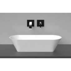 Vispool izlietne, 600x265 mm, h=145 mm, uz virsmas, balta akmens masas