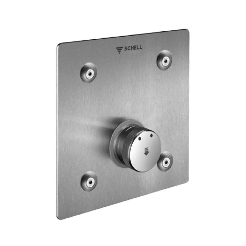 Schell iebūvējamā dušas dozatora Linus Basic D-SC-M virsapmetuma daļa, ar sajaukšanu, vandāldrošs, nerūsējo