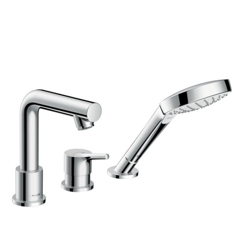 Hansgrohe iebūvējamā vannas maisītāja Talis S virsapmetuma daļa, 3 caurumu, uz virsmas, hroms