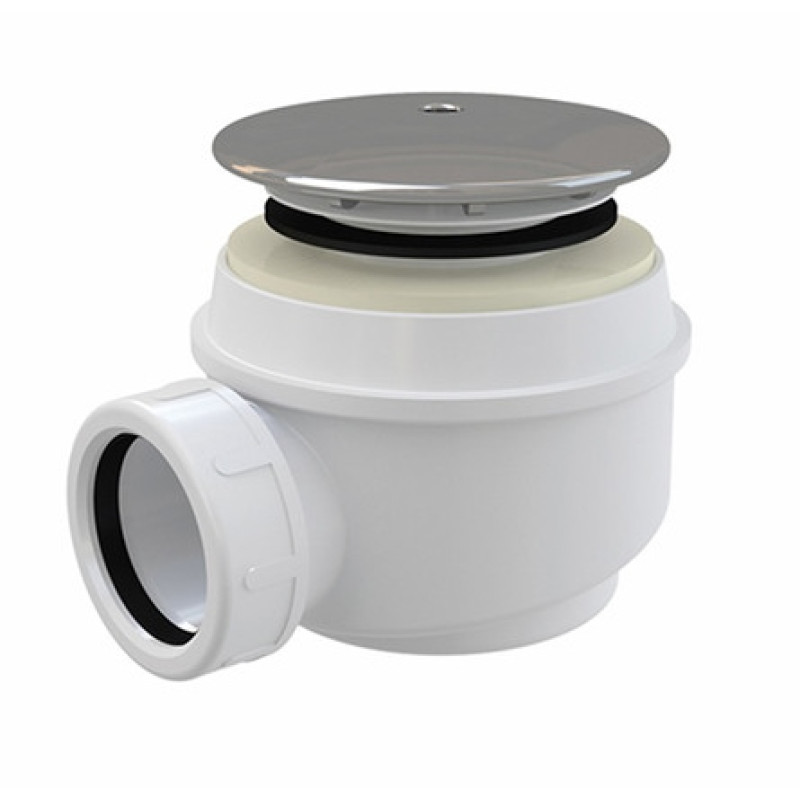 Roth dušas paliktņa sifons Turbo 60, d=50/60x40 mm, h=72 mm, plastmasa, hromēts plastmasas vāciņš