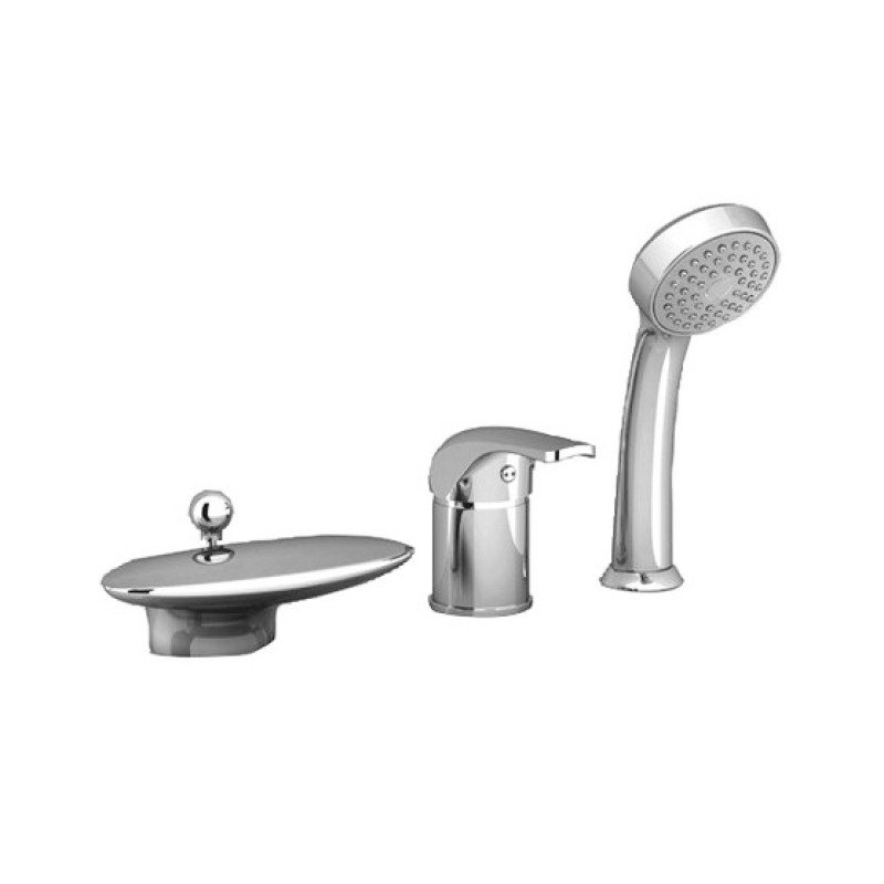 Ravak vannas maisītājs Rosa RS 025.00, 3 caurumu, uz virsmas, hroms