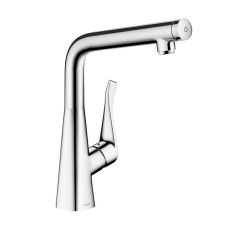 Hansgrohe virtuves izlietnes maisītājs Metris Select M71 320 1jet, stainless steel optic