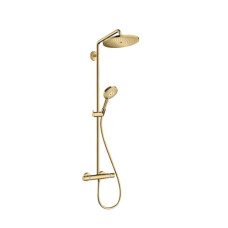 Hansgrohe dušas sistēma ar termostatu Croma Select S 280 1jet/Raindance Select S 120 3jet, polished gold optic