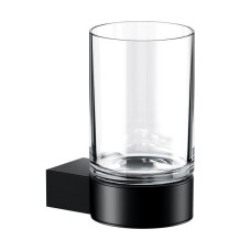 Keuco glāze ar turētāju Plan, matēta melna