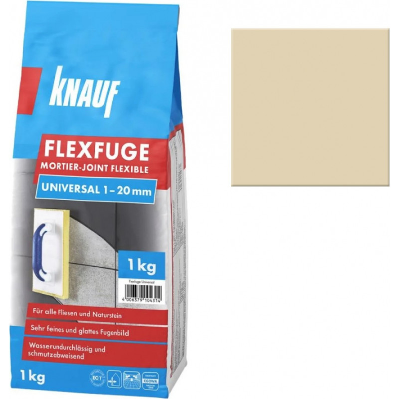 Knauf Flexfuge Universal Cementa bāzes flīžu šuvotājs, bahamu bēšs, 5kg