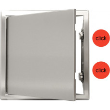Europlast revīzijas lūka iekšdarbiem metāla, 300x300mm CLICK inox