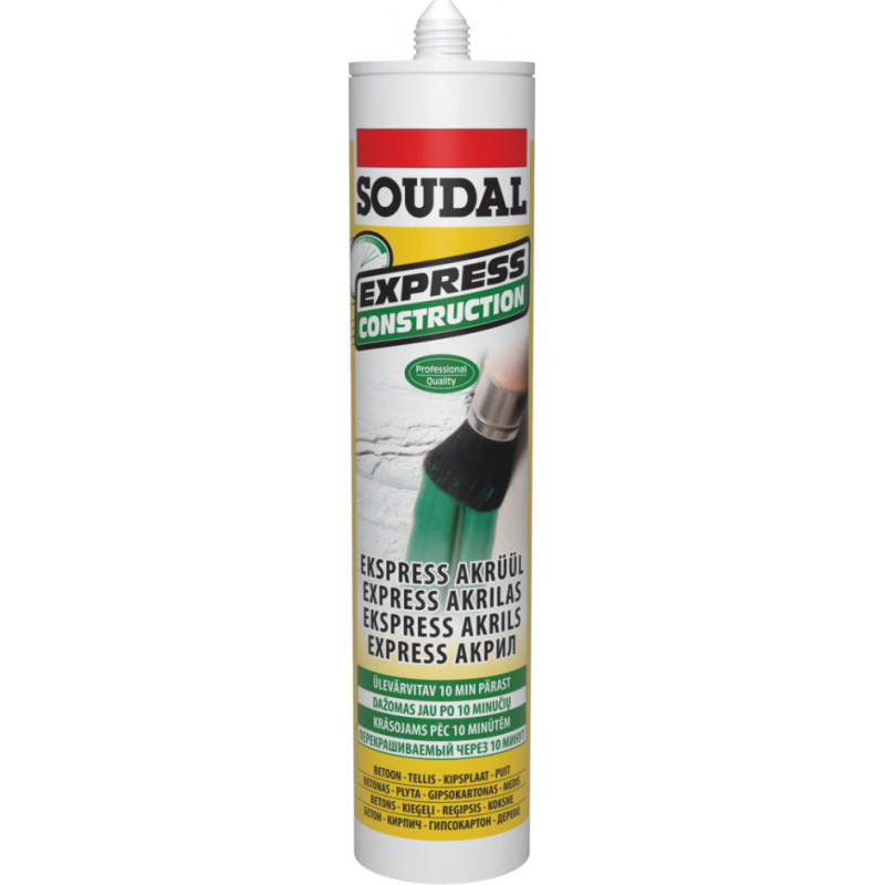 Soudal Express Paintable Sealant Akrila hermētiķis, balts, 280ml