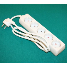 - Pagarinātājs, 5 vietīgs, ar zemējumu, pievadvads 5m , bērnu drošs 3x1.5mm, 2250W, 16A