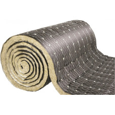 Paroc Hvac cauršūtais akmens vates paklājs Fire Mat BlackCoat LT 80X1000X3500 (3.5m²) - ruļļi