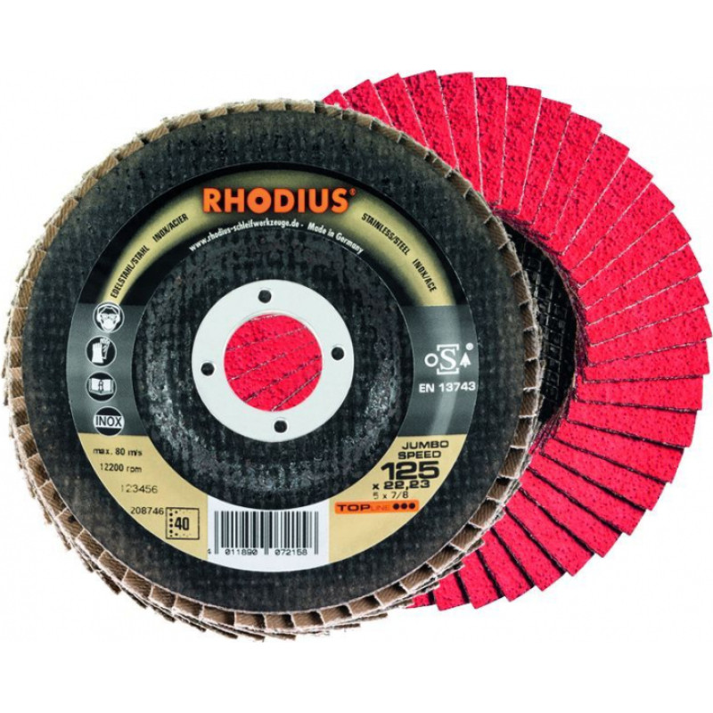 Rhodius Ieloču diski Jumbo Speed 125x22.23 K60 - gab.