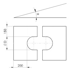 Almeva Dekoratīva nosegplāksne 41°-45° DW25/300 - gab.