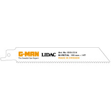 G-Man Zobenzāģa asmeņis metālam BiM 150x19x0.9mm-14T 2gb