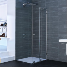 Huppe dušas durvis stūrim Xtensa pure, 900 mm, h=2000, labā puse, spīdīgs sudrabs/caurspīdīgs stikls AP