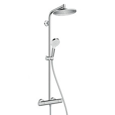 Hansgrohe dušas sistēma ar termostatu Crometta S 240 1jet/Crometta Vario, EcoSmart 9 l/min, hroms