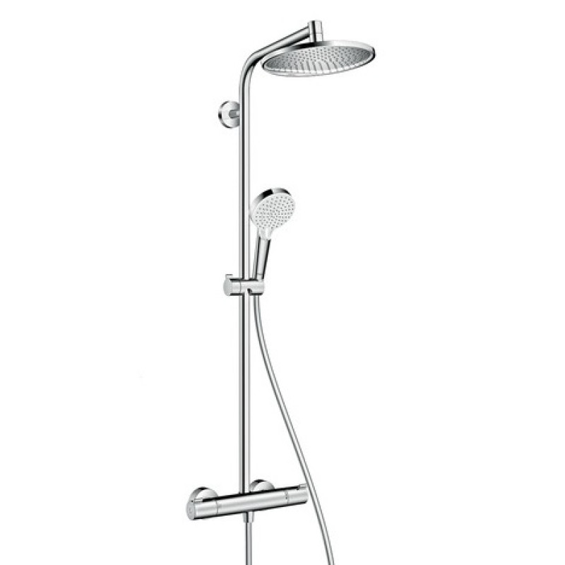 Hansgrohe dušas sistēma ar termostatu Crometta S 240 1jet/Crometta Vario, EcoSmart 9 l/min, hroms