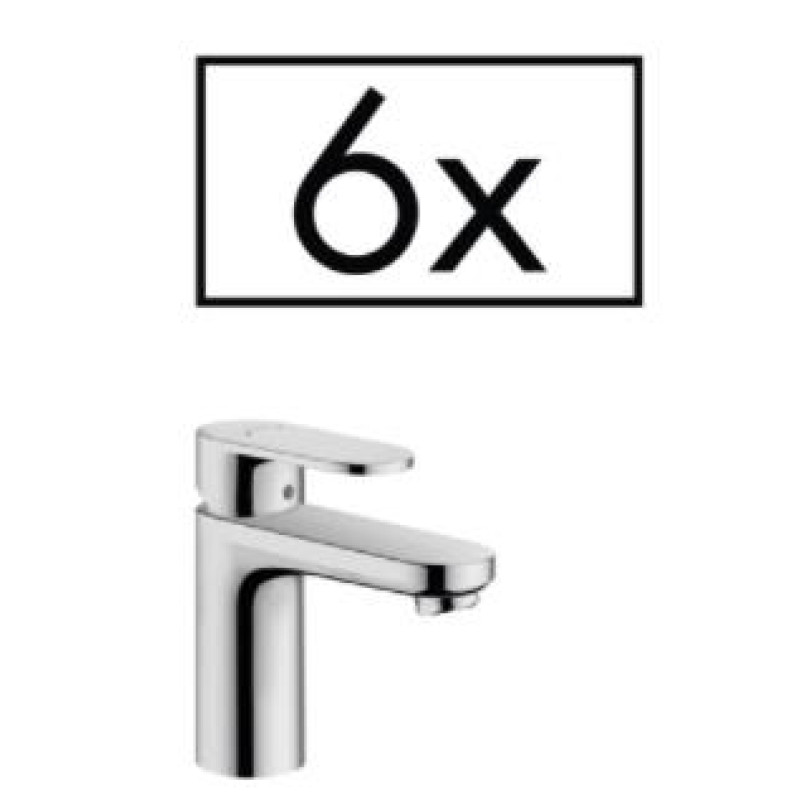 Hansgrohe izlietnes maisītājs Vernis Blend 100, hroms (6 gab komplekts)