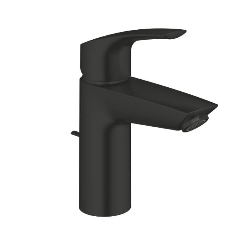 Grohe Eurosmart S Vannas istabas izlietnes maisītājs, ar pop-up, 1/2 collas, matēts melns