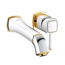 Grohe iebūvējamā izlietnes maisītāja Grandera virsapmetuma daļa, 2 caurumu, iztece 234 mm, no sienas, hrom