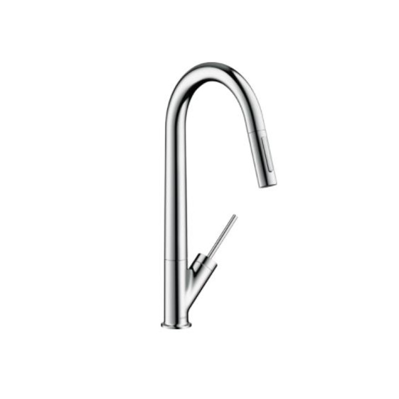 Hansgrohe virtuves izlietnes maisītājs ar izvelkamu dušu Axor Strack, hroms