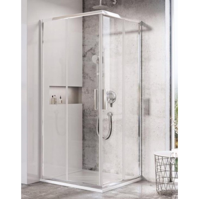 Ravak dušas stūris BLSRV2, 900x900 mm, h=1950, spīdīgs/caurspīdīgs stikls