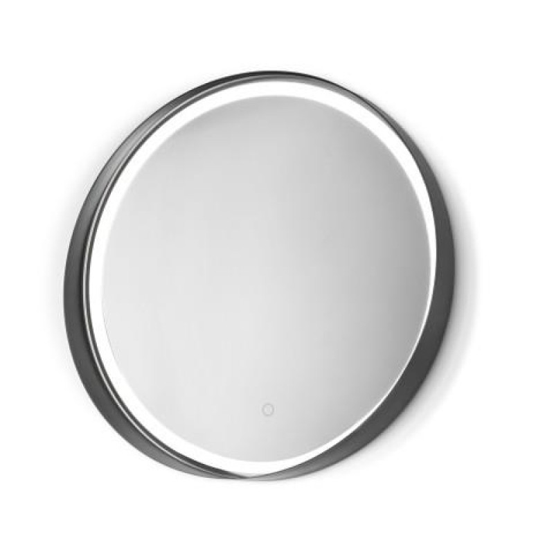 Vanita & Casa spogulis ar apgaismojumu Alicante Round Black, d=800 mm, black