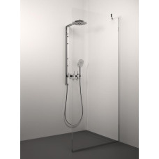 Stikla Serviss dušas siena Conforto Cor, 700 mm, h=2000 mm, hroms/matēts balts stikls