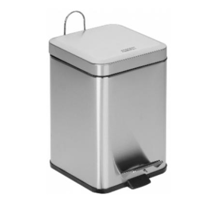 Mediclinics atkritumu tvertne ar pedāli, 6 l, matēts nerūsējošais tērauds AISI 410