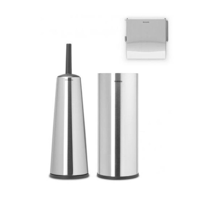 Brabantia tualetes piederumu komplets ReNew (3 in 1), matt steel