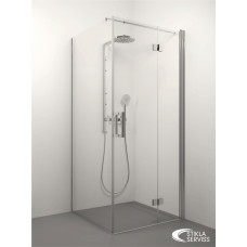 Stikla Serviss dušas stūris Maria, 900x900 mm, h=2000, hroms/spoguļstikls