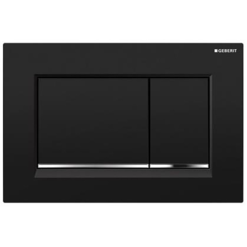 Geberit taustiņš Sigma30, 246x164 mm, melns/hroms/melns