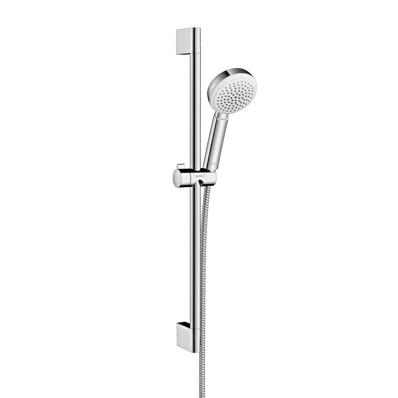 Hansgrohe rokas dušas komplekts Crometta 100 1jet, 650 mm, EcoSmart 9 l/min, balts/hroms