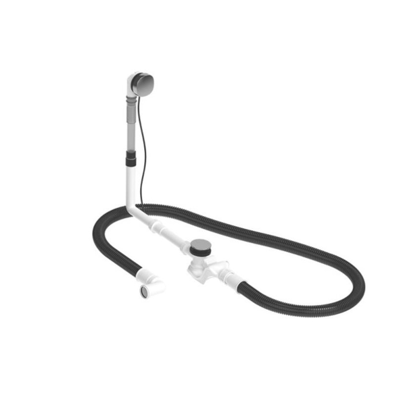 Duravit vannas sifons Quadroval, trose 850 mm, plastmasa, balts/hroms