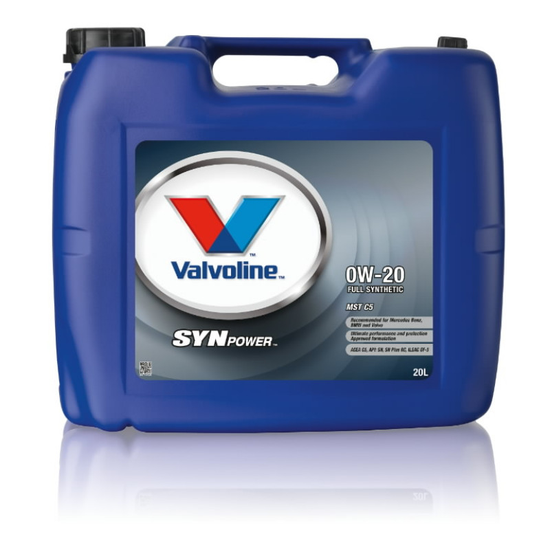 Valvoline Motoreļļa Synpower MST C5 0W20 20L, Valvoline