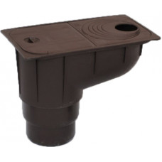 Scala PVC Lietus ūdens uztvērējs 50-125mm, vertikālais izvads, brūns