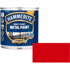 Hammerite Smooth Spīdīga aizsargkrāsa metāla virsmām, gluda virsma, sarkana 0.25L
