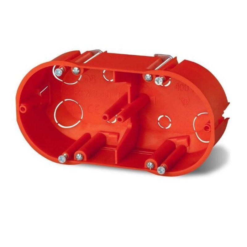 - Reģipša kārba (divvietīga) K2x60 H47mm Elektro-Plast reģipša instalācijas kārbas