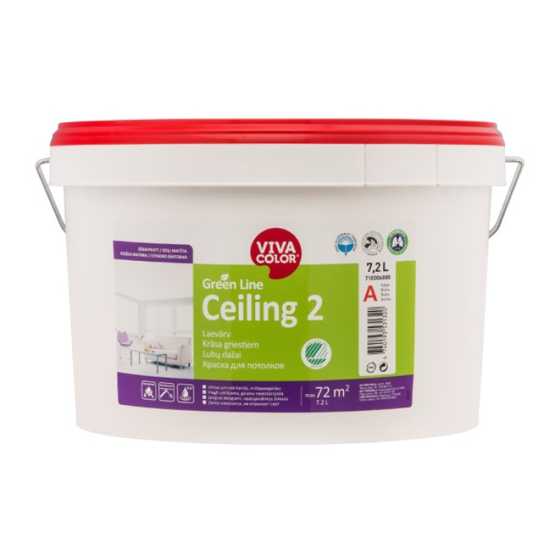 Vivacolor Ceiling 2 A Griestu krāsa, dziļi matēta 7.2L