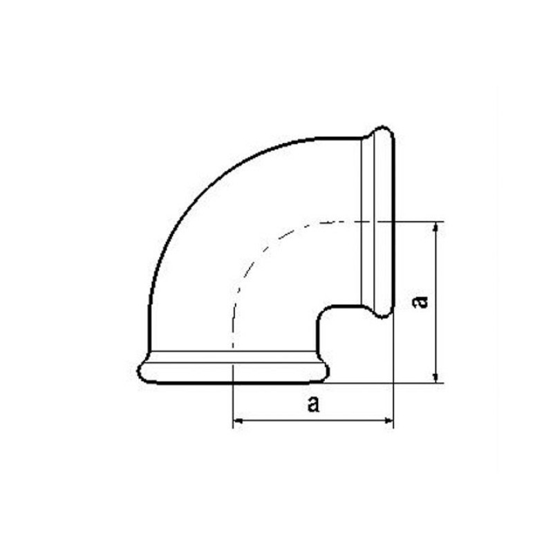 Livarna Titan Vītņu līkums ķeta 90' 1